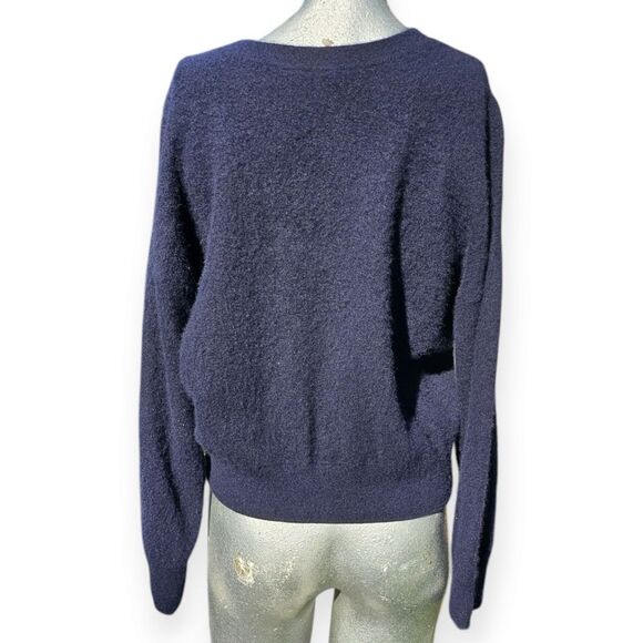 Vince Crew Neck Cashmere Pullover Navy Blue Medium - Picture 9 of 13